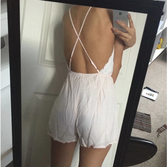 Brand new pink backless romper - Picture 6 of 6